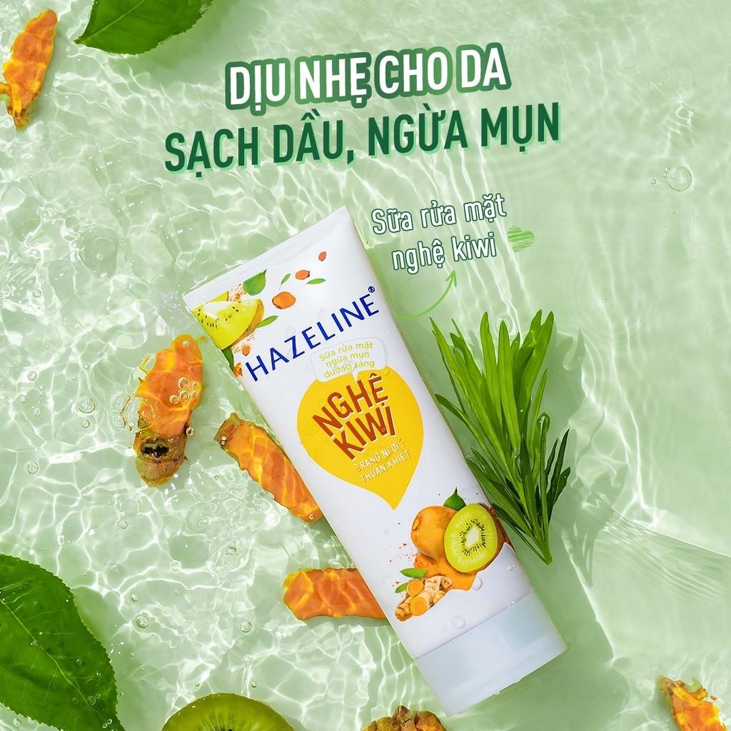 Gel Rửa Mặt Ngừa Mụn Hazeline Matcha tràm trà ,Nghệ Và Kiwi , Hoa Cúc 40g- Hàng Tặng