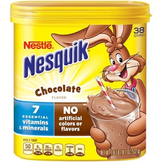 Bột socola sữa Nestle Nesquik Chocolate hộp 532gr của Mỹ date 03/21