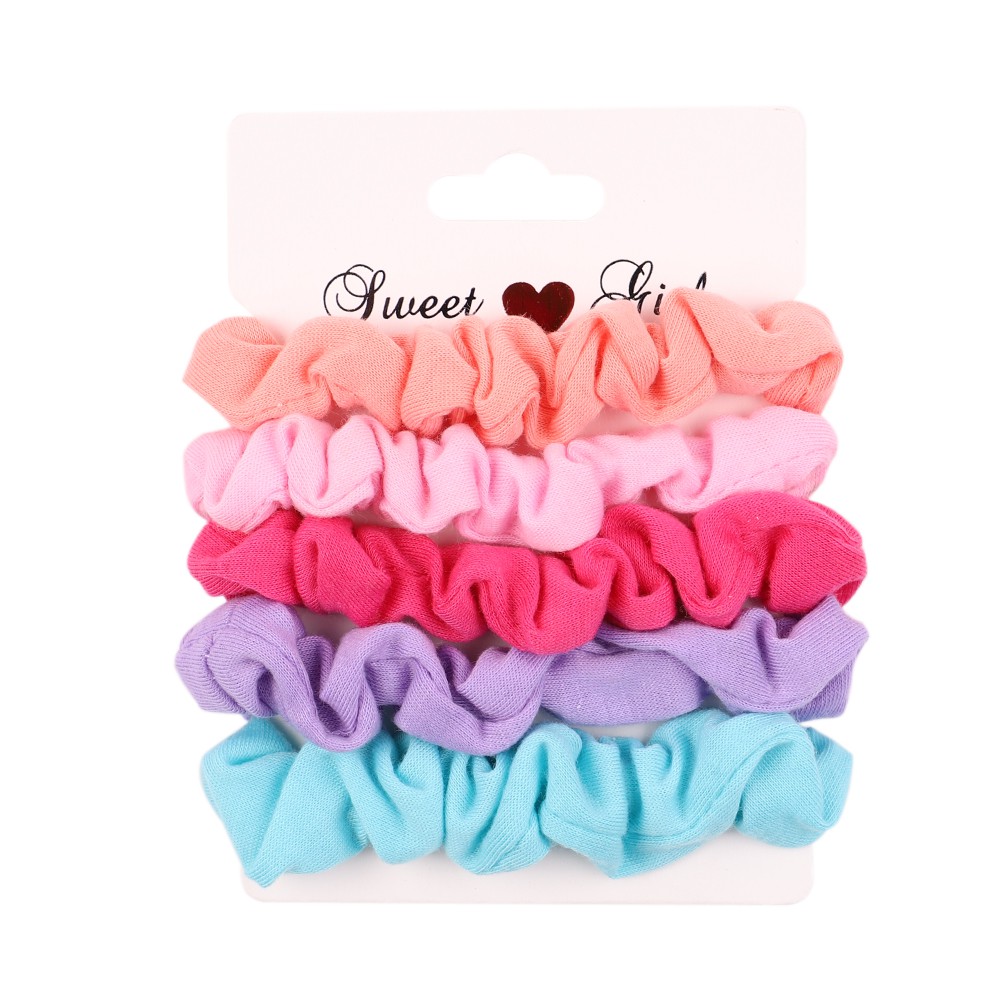 Set 5 dây cột tóc KIDSBOWS màu trơn cho nữ