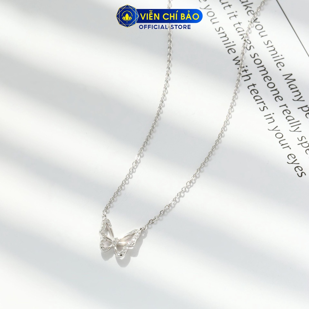 Dây chuyền bạc nữ cánh bướm chất liệu bạc 925 thời trang phụ kiện trang sức nữ Viễn Chí Bảo D400021