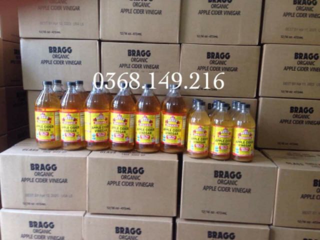 Giấm táo hữu cơ Bragg - dấm táo hữu cơ Bragg 946ml