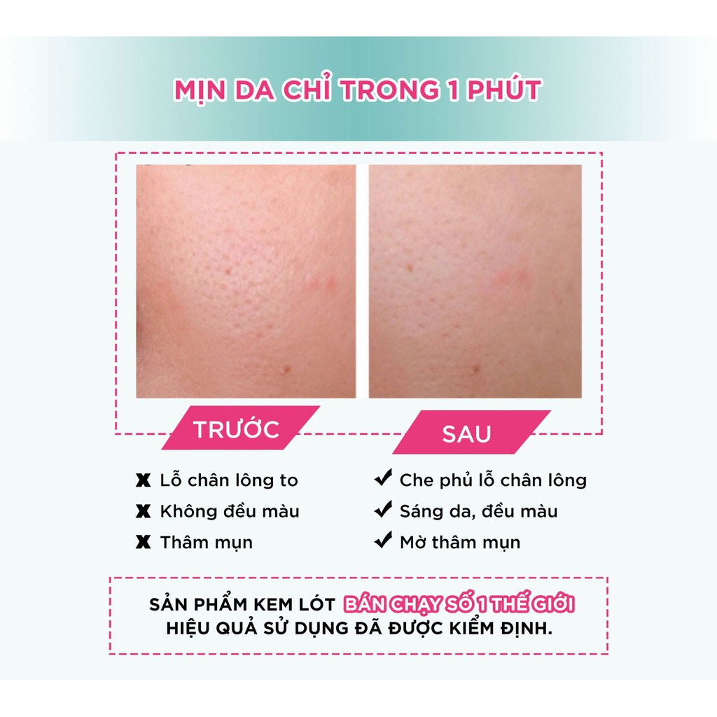 Combo Kem Lót Trang Điểm Baby Skin 22ml + Che Khuyết Điểm 120 Light 6ml