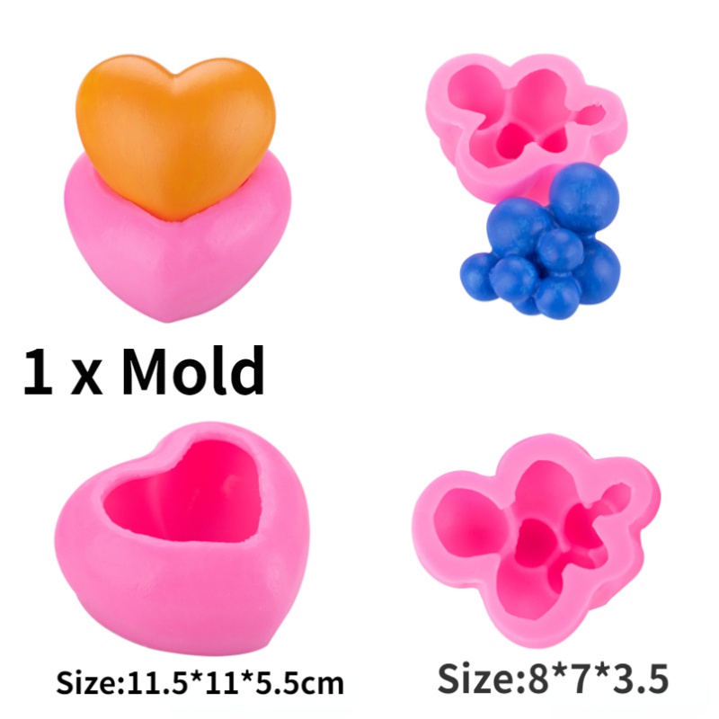 Khuôn Silicone Làm Bánh Hình Đám Mây / Trái Tim / Đám Mây