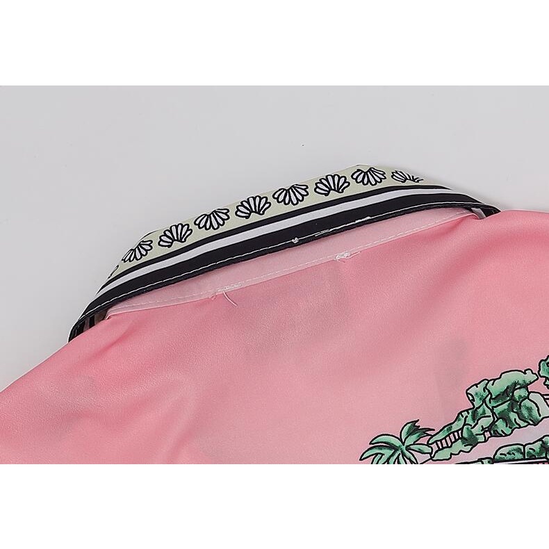 Casablanca Áo Sơ Mi cotton Ngắn Tay In Họa Tiết Thời Trang Dành Cho Nam Và Nữ