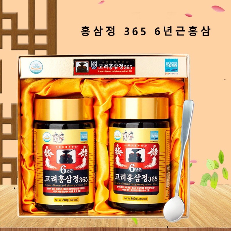 Cao Hồng Sâm Cô Đặc 365 Hàn Quốc 6 Năm Tuổi, Hộp 2 lọ x 240gr