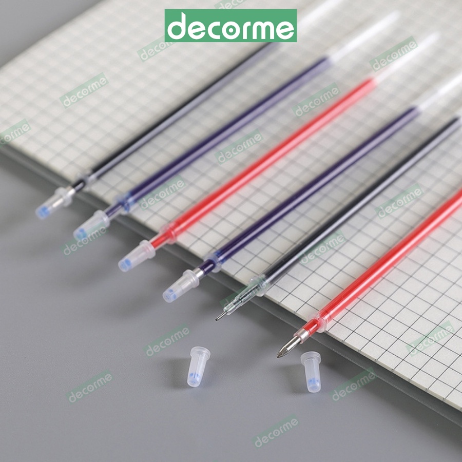 Ngòi bút gel DecorMe ruột bút gel 0.5mm 13cm lắp vừa bút gel nắp cài