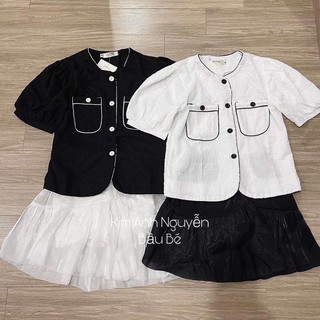 Set bộ nữ xốp viền pha túi mới