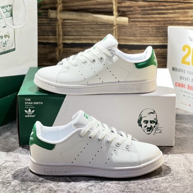 Giày Thể Thao Sneaker Adi.dass Stan.Smith Running White Green/Black Tặng Tất