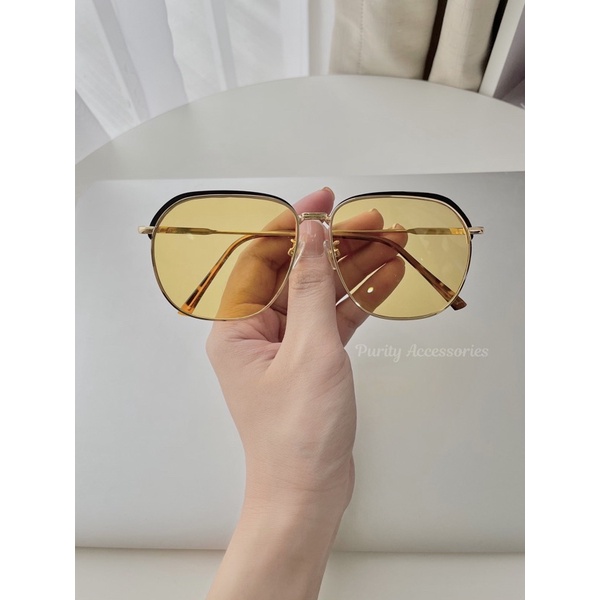 Kính mắt mặt tròn gọng sắt cao cấp