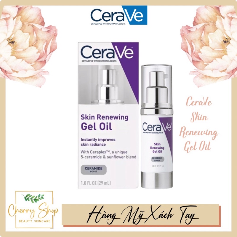 [Hàng USA] Dầu dưỡng làm mềm và sáng da CeraVe Skin Renewing Gel Oil (29ml)