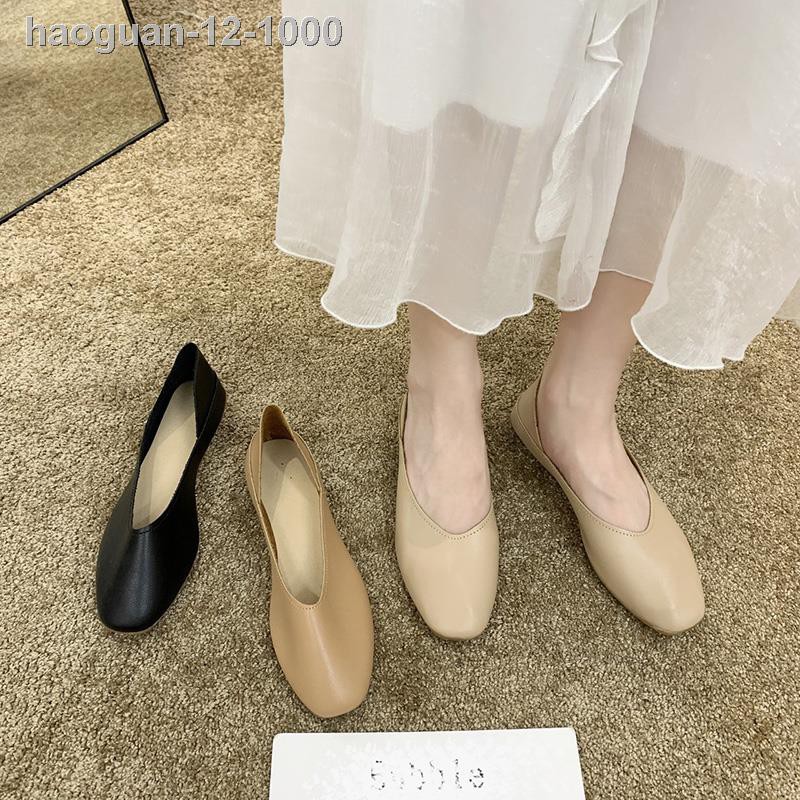 ❅♨▣Giày Da Bệt Đế Bằng Thời Trang Cho Nữ