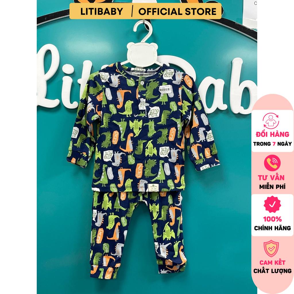 Bộ sơ sinh thu đông 2 cúc LITIBABY size 6/36
