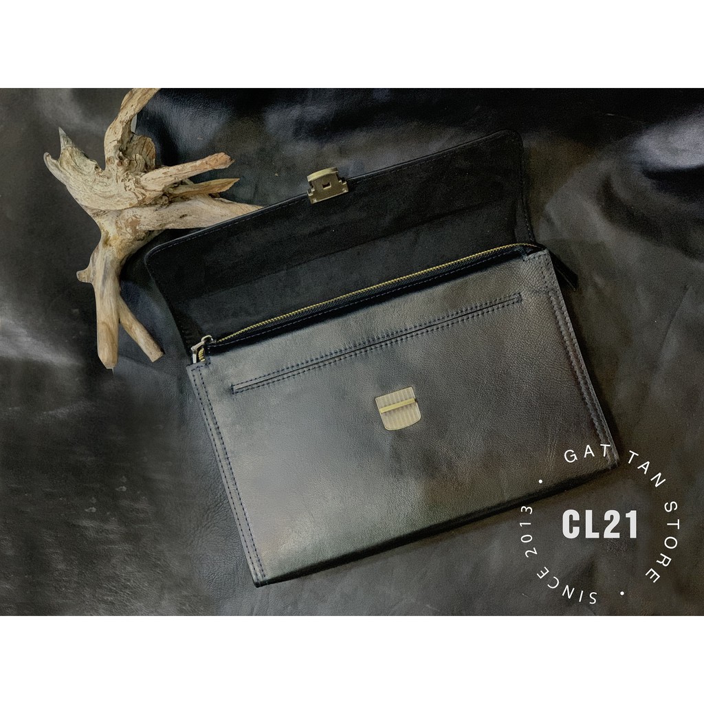 [BẢO HÀNH TRỌN ĐỜI] Clutch Da Bò Cầm Tay Cao Cấp Hàng Đẹp Gạt Tàn Store / Cam Kết Da Bò Thật 100% - CL21