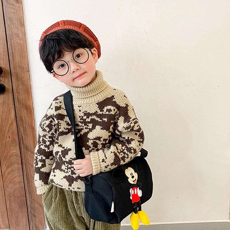 Túi Đeo Chéo Hình Chuột Mickey Hoạt Hình Đáng Yêu Dành Cho Bé