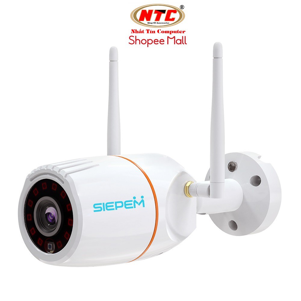 Camera IP Wifi Trong nhà Ngoài trời SIEPEM S6865 hỗ trợ FullHD 1080P - độ phân giải 2.0MP (Trắng) - Hàng chính hãng