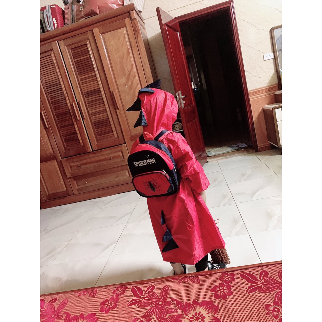 Áo mưa dễ thương cho trẻ em  - áo mưa hình khủng long siêu ngộ nghĩnh