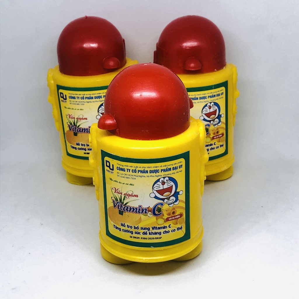 Viên ngậm Vitamin C Doremon Đại Uy - HỘP 50 VIÊN - HỖ TRỢ BỔ SUNG VITAMIN C, TĂNG CƯỜNG SỨC ĐỀ KHÁNG CHO BÉ