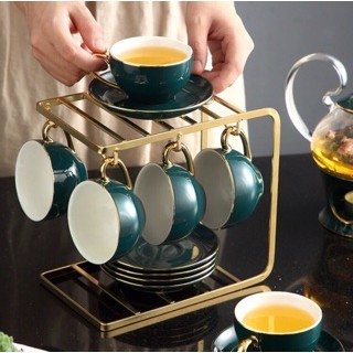 Bộ ấm trà Xanh cổ vịt, phong cách Châu Âu