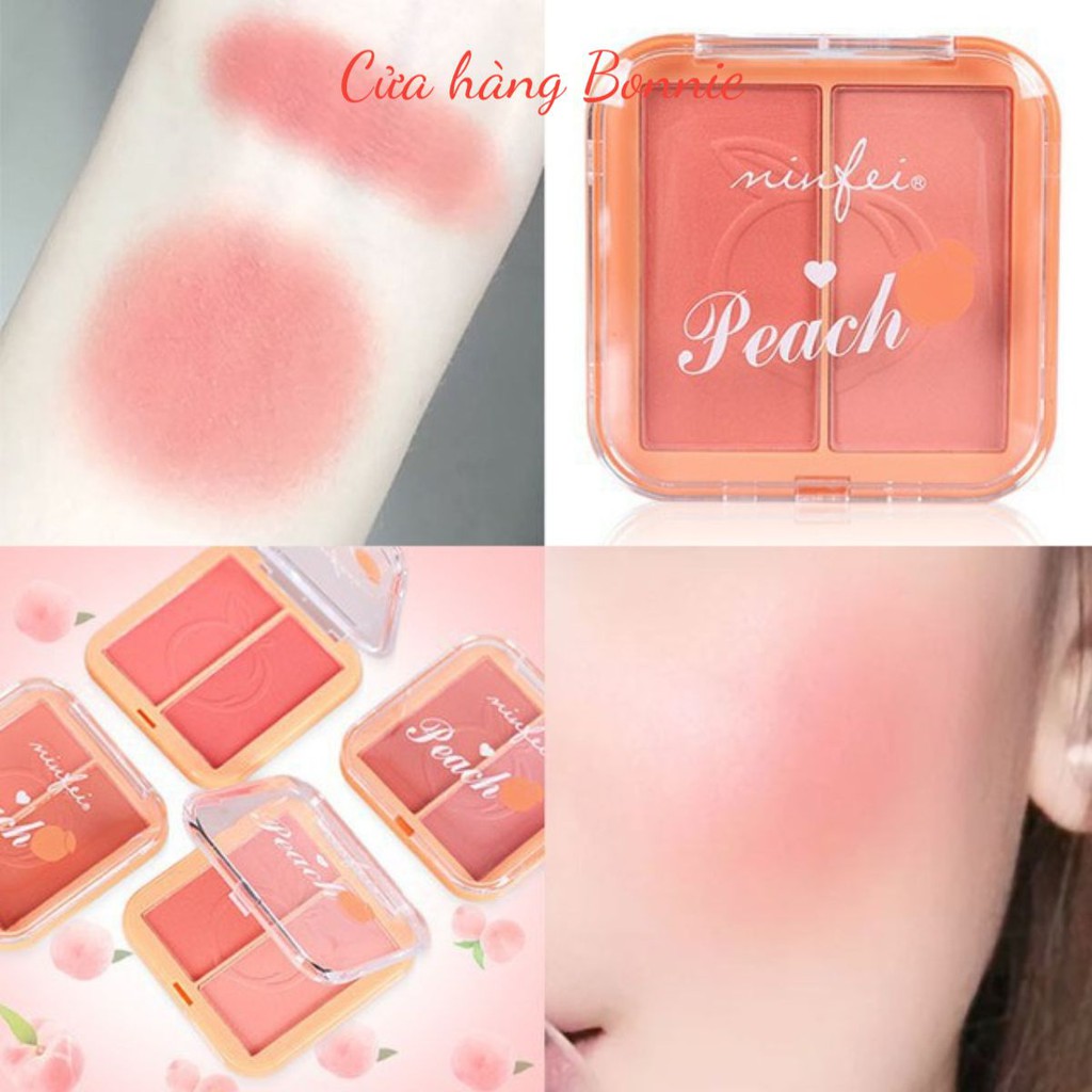 Phấn má🍑FREESHIP🍑Phấn trang điểm má 2 ngăn Minfei Peach hàng Nội Địa Trung MFP4 PH2