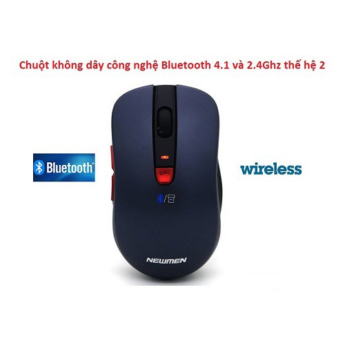 Chuột máy tính không dây Newmen D358 / Navy Blue - Hàng Chính Hãng