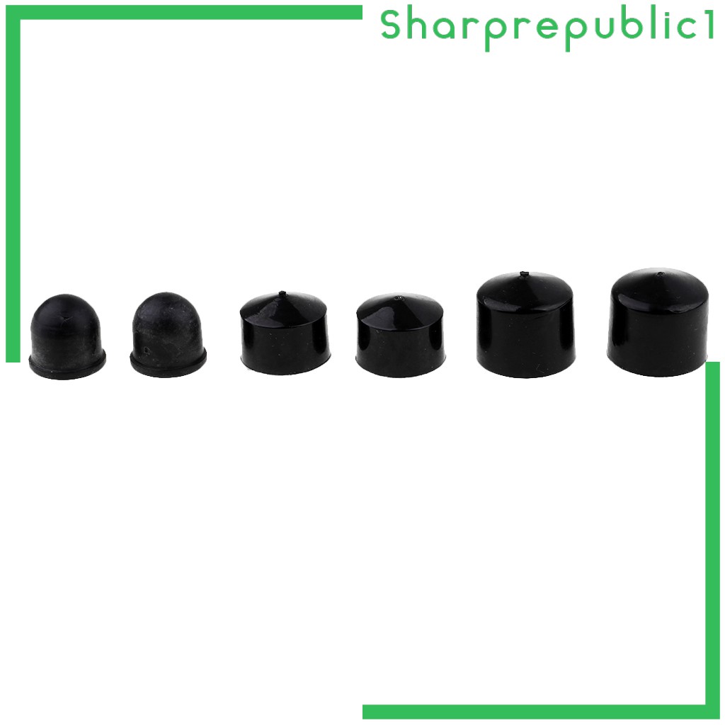 [shpre1] 6 Pieces Skateboard Pivot Cups Replacement for Skate Longboard Hardware, Pro Rubber Pivot Cups, 3 Sizes, Durable, Wear-resistant