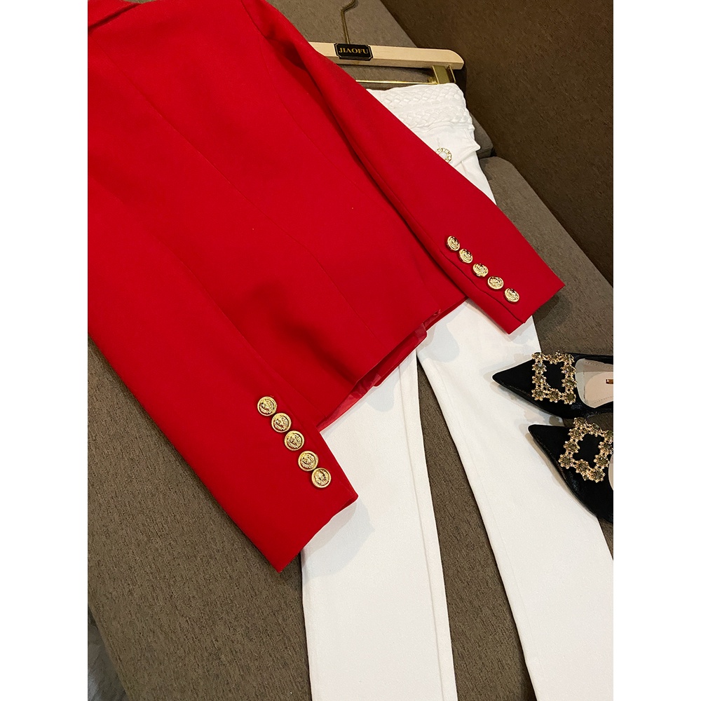 Áo Khoác Blazer  nữ dài tay 6 khuy QUYNH DESIGN, thiết kế thanh lịch, trẻ trung