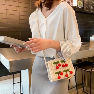 Túi cói cherry dễ thương_HÌNH THẬT