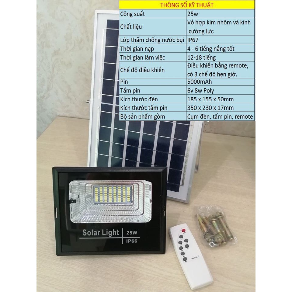 Bộ combo Vạn Năng Solar cực hot 1 tấm pin 2 đèn - Đèn năng lượng mặt trời Vạn Năng Solar 25w