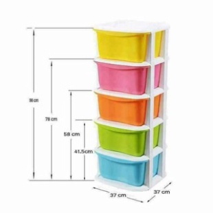 Tủ nhựa Việt Nhật đa sắc 5 tầng, tủ nhựa đa tầng có bánh xe di chuyển dễ dàng