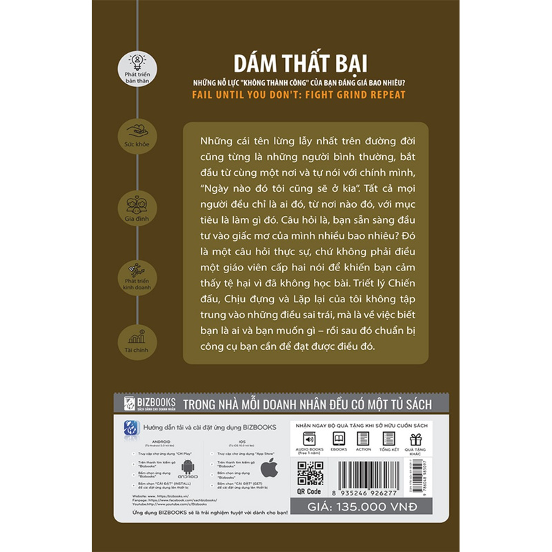 Sách - Dám Thất Bại - Những Nỗ Lực &quot;Không Thành Công&quot; Của Bạn Đáng Giá Bao Nhiêu? Mcbooks