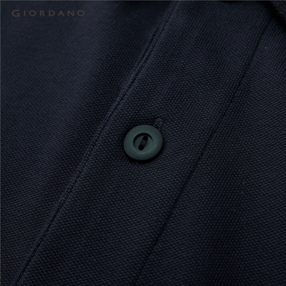 GIORDANO Áo Polo nam tay ngắn thêu sư tử chuyển màu, có sẵn nhiều màu 01011422