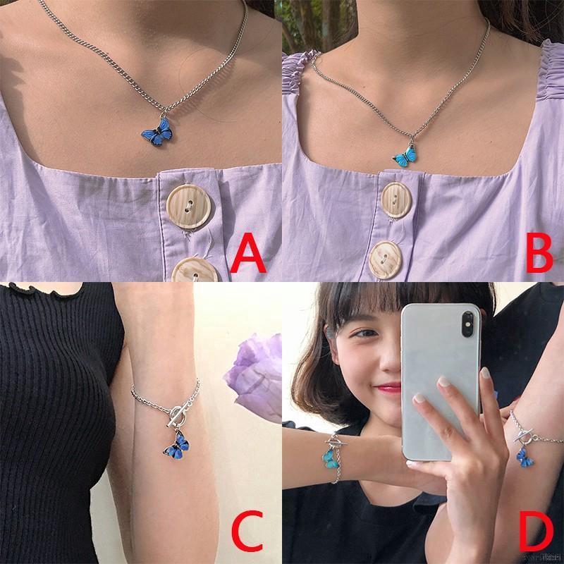 Vòng tay trang trí mặt hình bướm xinh xắn thời trang cho nữ