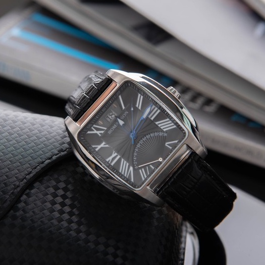Đồng hồ Romanson Man Watch TL1273MWBK nam máy Thụy Sĩ, kim dạ quang, có lịch ngày, chống nước dây da cao cấp chính hãng