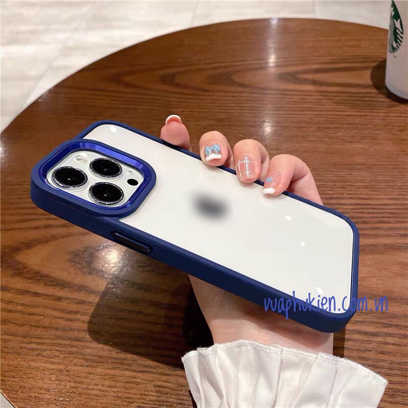 Ốp lưng FILADA trong viền màu cho iPhone 13/14 Pro Max/Plus/Pro/Mini cao cấp - vuaphukien