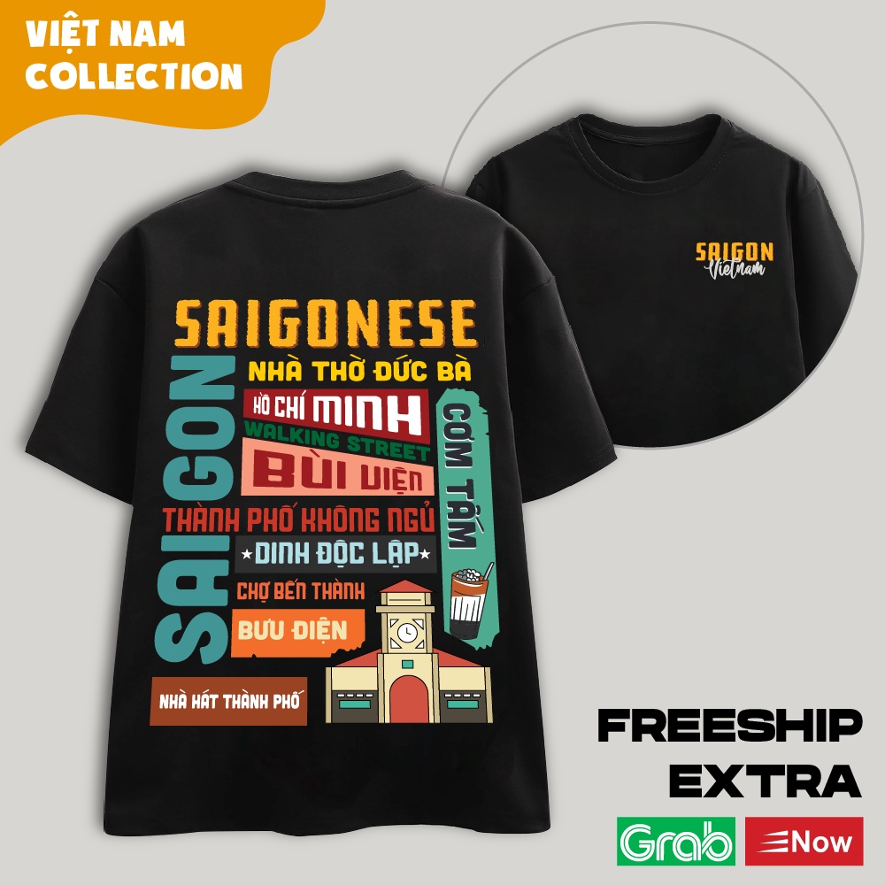 Áo Thun Unisex Nam Nữ Oversize Local Brand Tỉnh Thành - SÀI GÒN