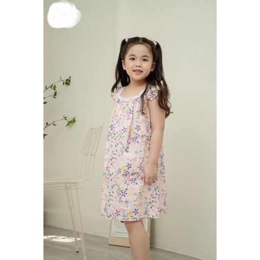 Váy lanh bé gái size đại 20-35kg hàng chuẩn nhà may Mai Linh