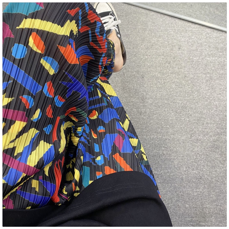 Quần xếp ly JSC vải lụa lạnh xếp ly in họa tiết graffiti thời trang mùa hè