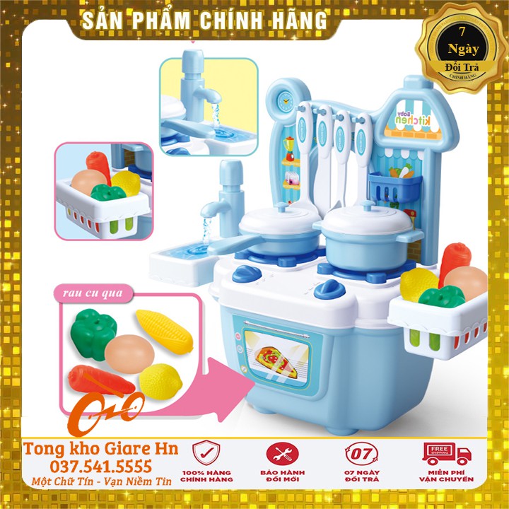 Bộ đồ chơi nhà bếp cho bé gái và bé trai, Bộ sản phẩm 36 món, Nhựa an toàn đã có kiểm định