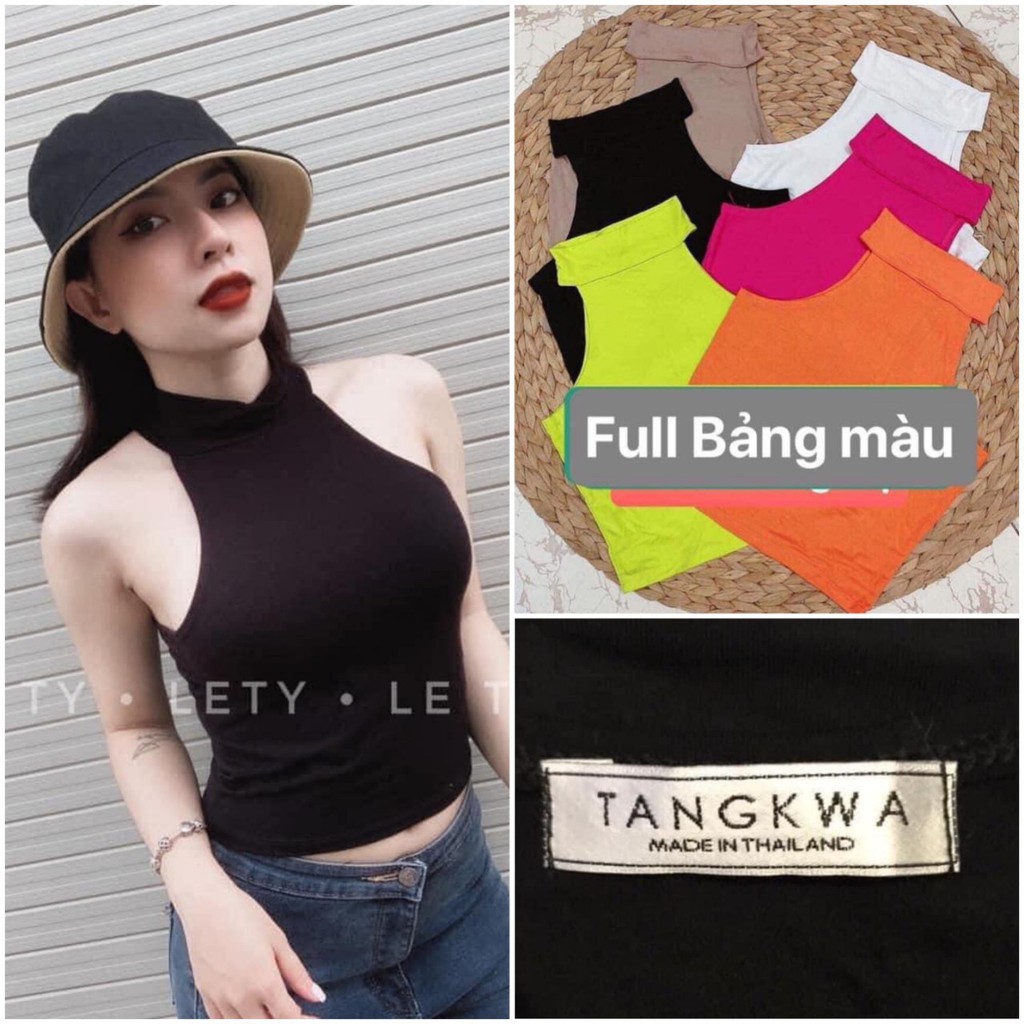 FREESIZE Áo 3 lỗ cổ lọ thun thái, mạc Tangkwa hoặc Rainbow  (áo sát nách cổ lọ tank top)