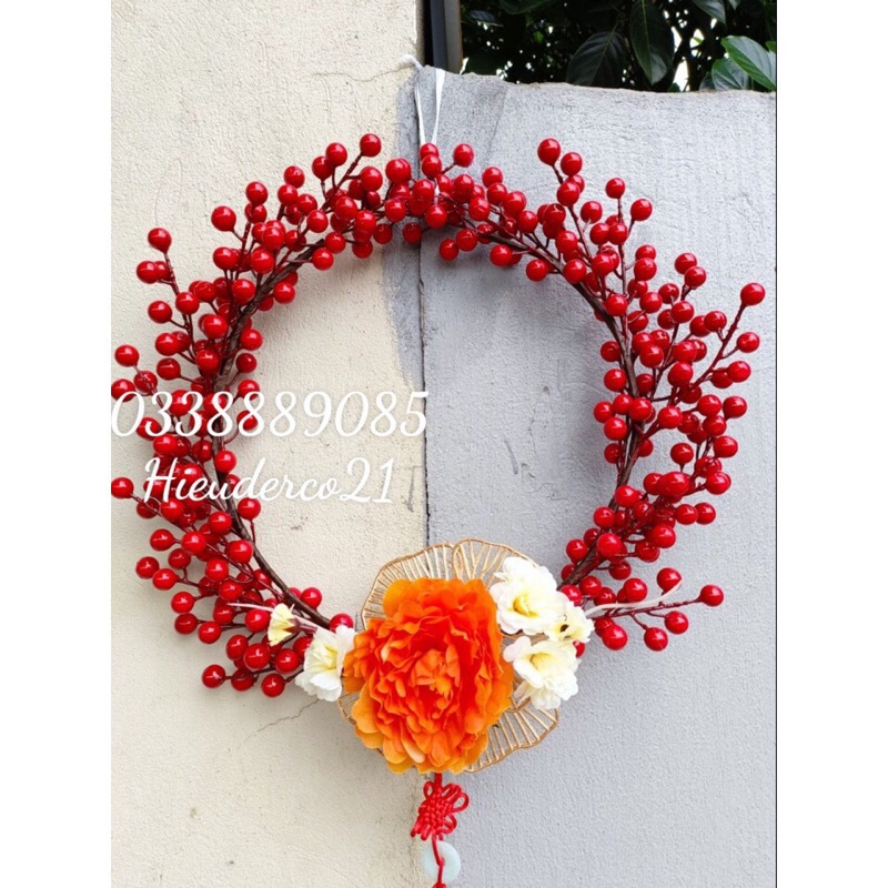 Vòng trang noen, tết, vòng đào đông, cherry trang trí siêu đẹp và ảnh thật , hàng sẵn kho