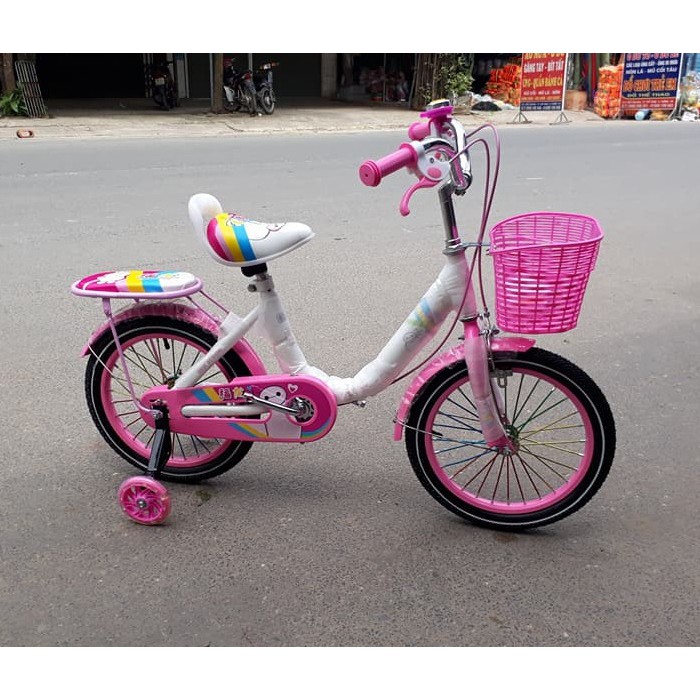 [Shopee siêu rẻ] Xe đạp nữ Bông hồng bánh 16/18/20 (cho bé 5-7t, 6-9t, 7-10t)