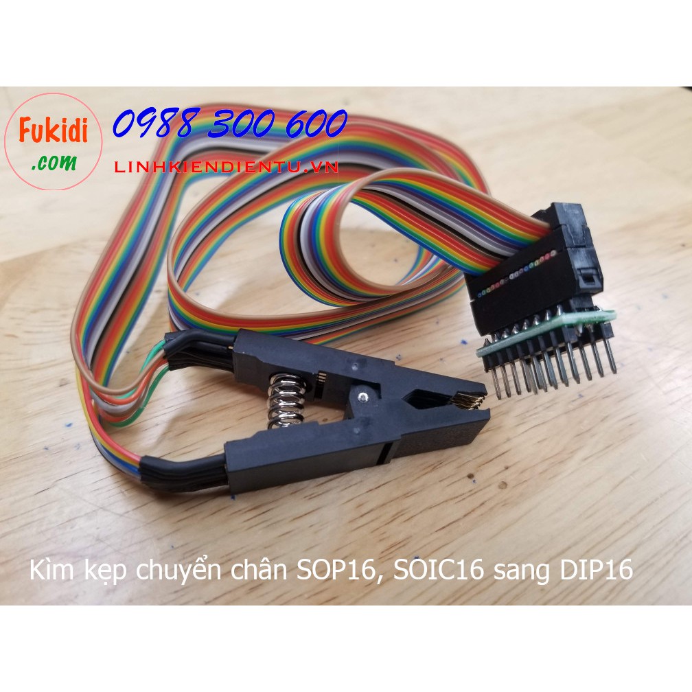 Kìm kẹp chuyển đổi chân đế IC từ SOP16 hoặc SOIC16 sang DIP16