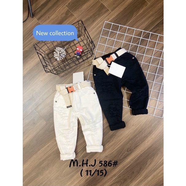 Quần bò kaki co giãn hàn quốc cho bé 8-30kg