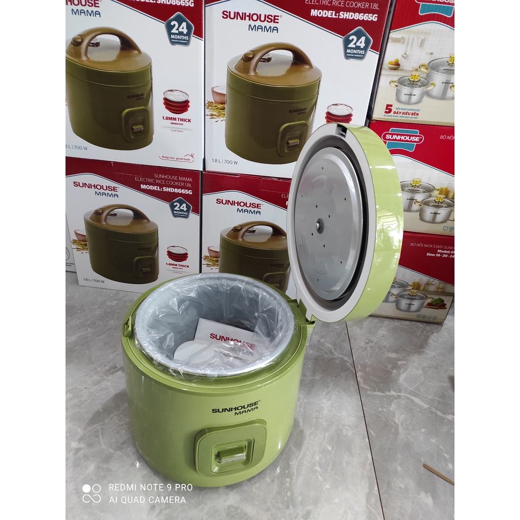 NỒI CƠM ĐIỆN 1.8L SUNHOUSE MAMA SHD8665G