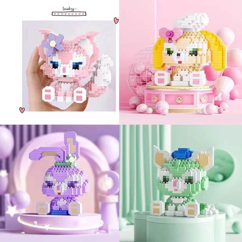 Đồ chơi giáo dục Disney Nhân vật hoạt hình 3D tương thích với Khối xây dựng Lego Đồ chơi bé gái Động vật Hình nhỏ mô hình lắp ráp Bộ quà tặng