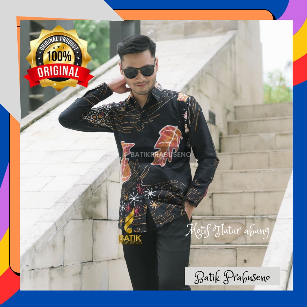 Tlatar Abang Batik Áo Sơ Mi Cotton Mềm Mịn Dài Tay Thương Hiệu Prabuseno Chính Hãng Size Lớn In Thương Hiệu Lớn Cho Nam Mặc Khi Làm Việc Văn Phòng Mới Nhất Solo