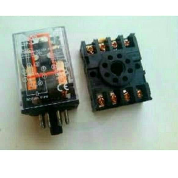 OMRON Rơ Le Loại Mới MK2P 220V/24V/12V + 8 Feet