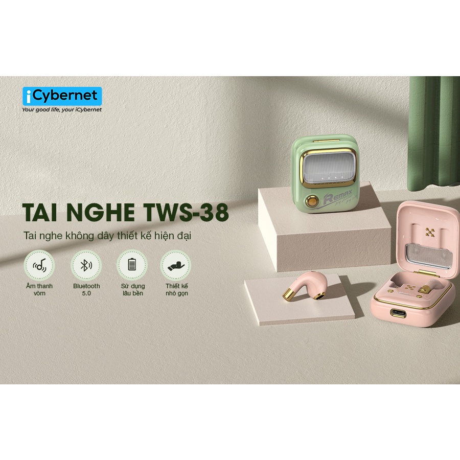 Tai nghe bluetooth không dây chính hãng REMAX TWS-38