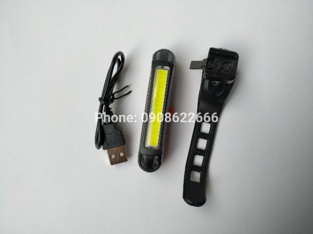 Đèn hậu led xe đạp siêu sáng 100 Lumens sạc USB cao cấp
