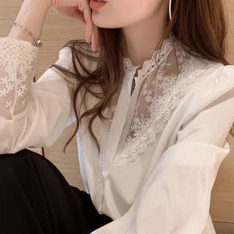 Áo Chiffon Phối Ren Thời Trang Mùa Xuân Mới Cho Nữ Mã